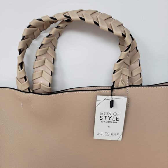 NEW! Jules Kay Vegan Tote Braided Handle Adjustable Strap - Picture 2 of 6